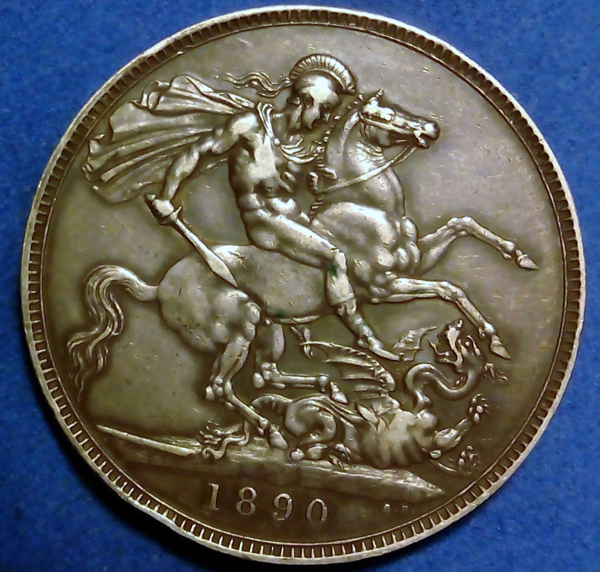 P*o様 1890年 英国ジュベリーヘッドヴィクトリア女王　クラウン銀貨 1890年 英国ジュベリーヘッドヴィクトリア女王 クラウン銀貨 イギリス