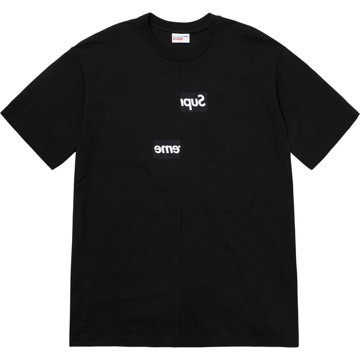 定番，お得 Mサイズ Supreme Comme des Garcons SHIRT Split Box Logo Tee シュプリーム ギャルソン Tシャツ black クロ ブラック 国内 18AW(Mサイズ)｜売買されたオークション情報、yahooの商品情報をアーカイブ公開 - オー 男性用