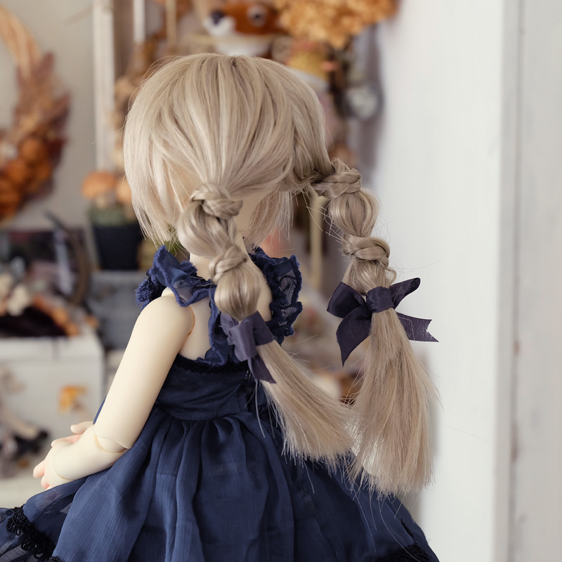 BJD 1⁄3 アレンジウィッグ シルバーベージュ ドール用 | MDD ウィッグ 