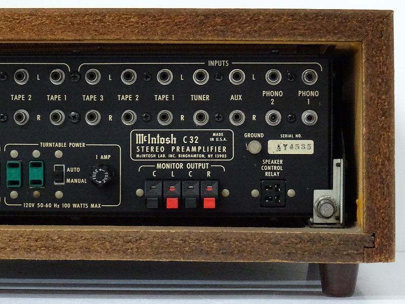 □□McIntosh C32 プリアンプ ウッドケース付 マッキントッシュ
