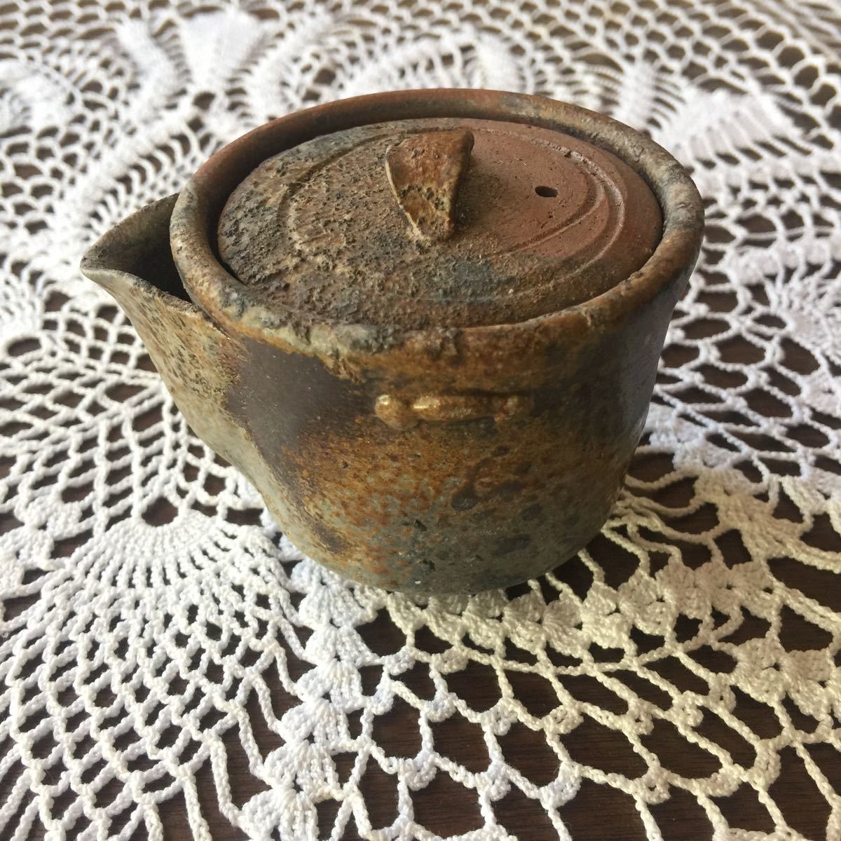 備前焼☆宝瓶 作家陶印有