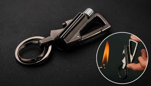 アウトドア サバイバル マッチ オイルライター 屋外 キャンプ ハイキング ピクニック 登山 バーベキュー 旅行 カラビナ キーホルダー 1909_1