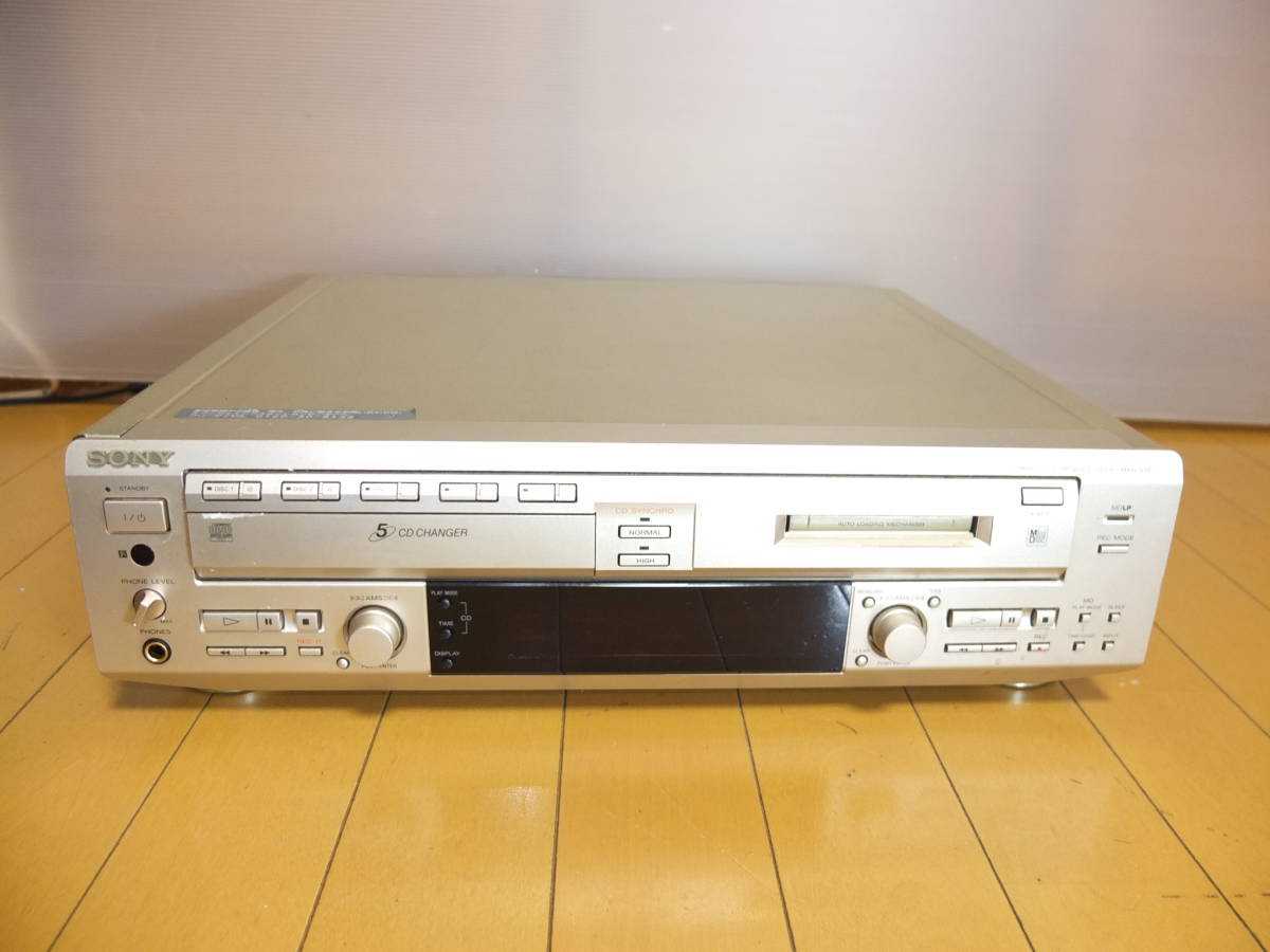 ジャンク品》SONY/ソニー MXD-D5C 5枚CDチェンジャー/MDデッキ