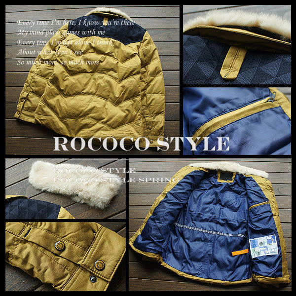 新品※限定*EFERMRKE*リアルファー 軽量ダウンジャケット シャツジャケット/スタイリッシュ細身/K596-XXXL(XL～XXL相当)