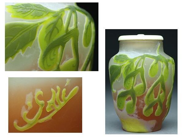100%新品，新作登場 エミール ガレ 草文茶入 象牙蓋 箱付 小壺(工芸ガラス)｜売買されたオークション情報、yahooの商品情報をアーカイブ公開 - オークファン 工芸ガラス