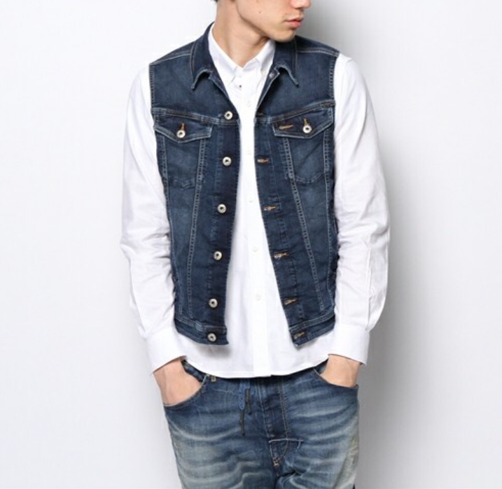 メンズ ディーゼル DIESEL◇ジョグジーンズ デニム ベスト SHAR M