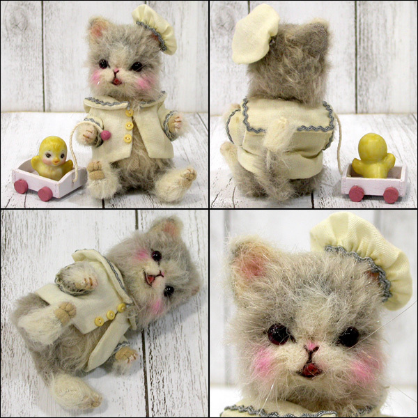 *S48【BSJT】おはりこ堂 永井順子 作家 アーティスト テディベア 猫 ひよこ 正規品 本物