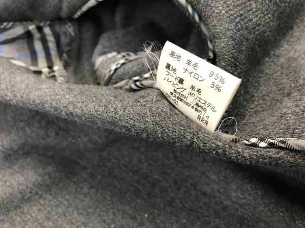 ☆大きめダッフル バーバリー BURBERRYS ダッフルコート グレー系ノバ