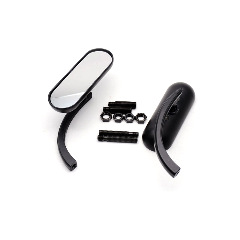 Harley Davidson MINI OVAL MIRROR　ブラック左右セットで Sportster Dyna Softailなど　新品未使用品　3