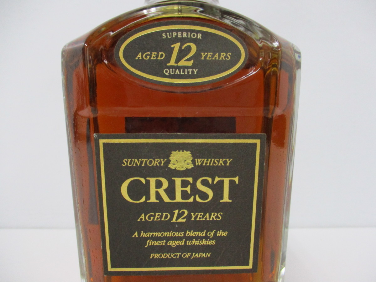 未開栓 C1580古酒☆1000円～☆未開栓☆SUNTORY CREST AGED 12
