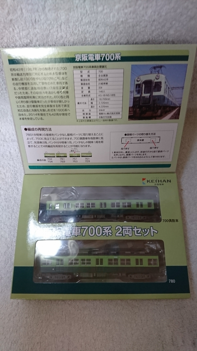 京阪電車 おけいはん 限定グッズ 京阪電車700系2両セット 新品自宅保管_3