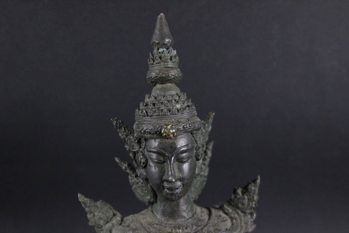 仏教美術 古銅製 観音菩薩像 仏像 櫻】時代古玩 銅製鍍金 観音菩薩像 特大79cm 仏教美術 [se]4 2026年