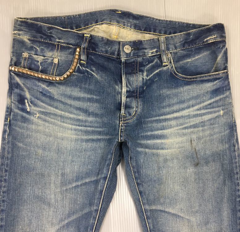 HYSTERIC GLAMOUR ヒステリックグラマー》0222AP13 スタッズ 色落ち