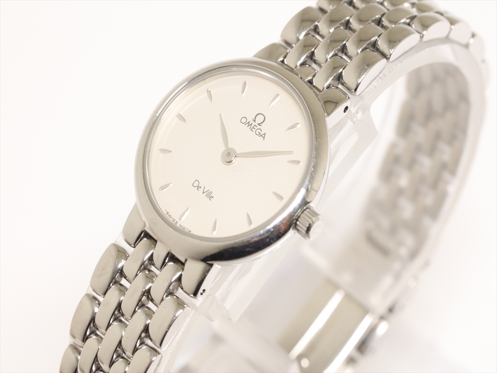 激安大特価，人気 可動品 オメガ/OMEGA デビル スイス製 シルバー文字盤 ラウンドフェイス QZ レディース腕時計 ヨ696(デビル)｜売買されたオークション情報、yahooの商品情報をアーカイブ公開 - オークファン デビル