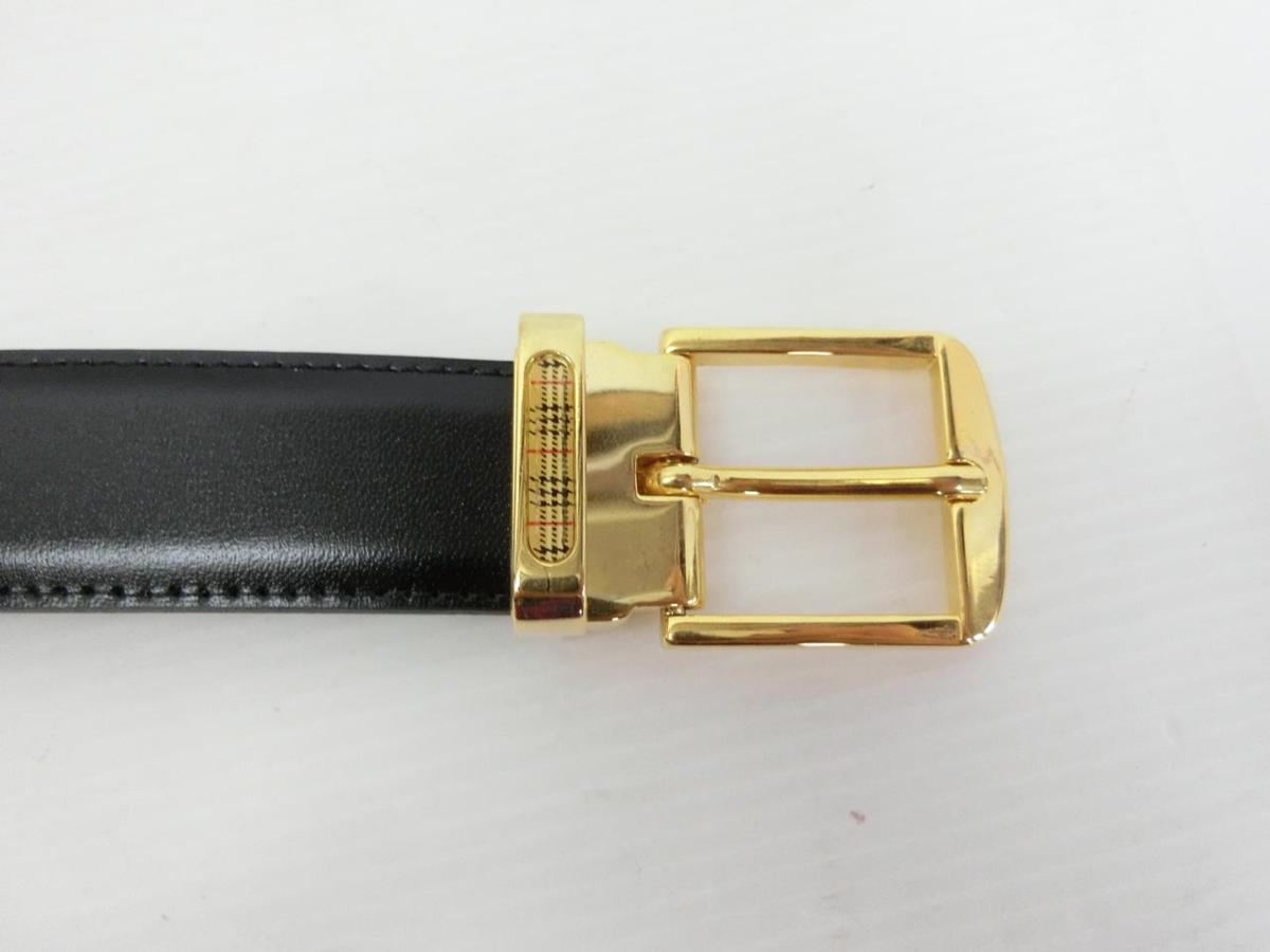 メンズ ベルト レザーベルト | 1円～BURBERRY LONDON 42⁄105 ブラック 