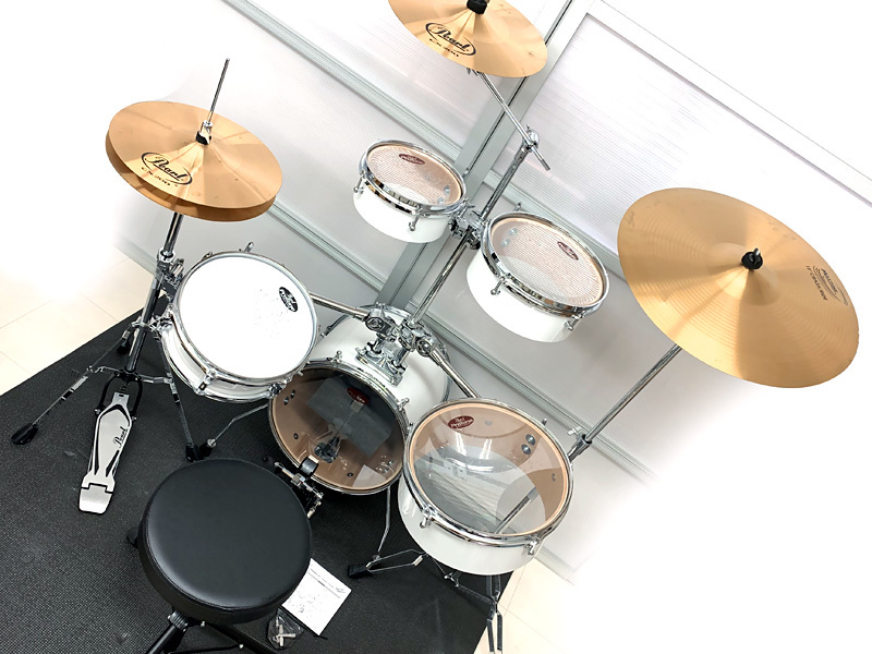 ■Pearl RT-645/C ドラムセット リズムトラベラー シンバル追加 パール■
