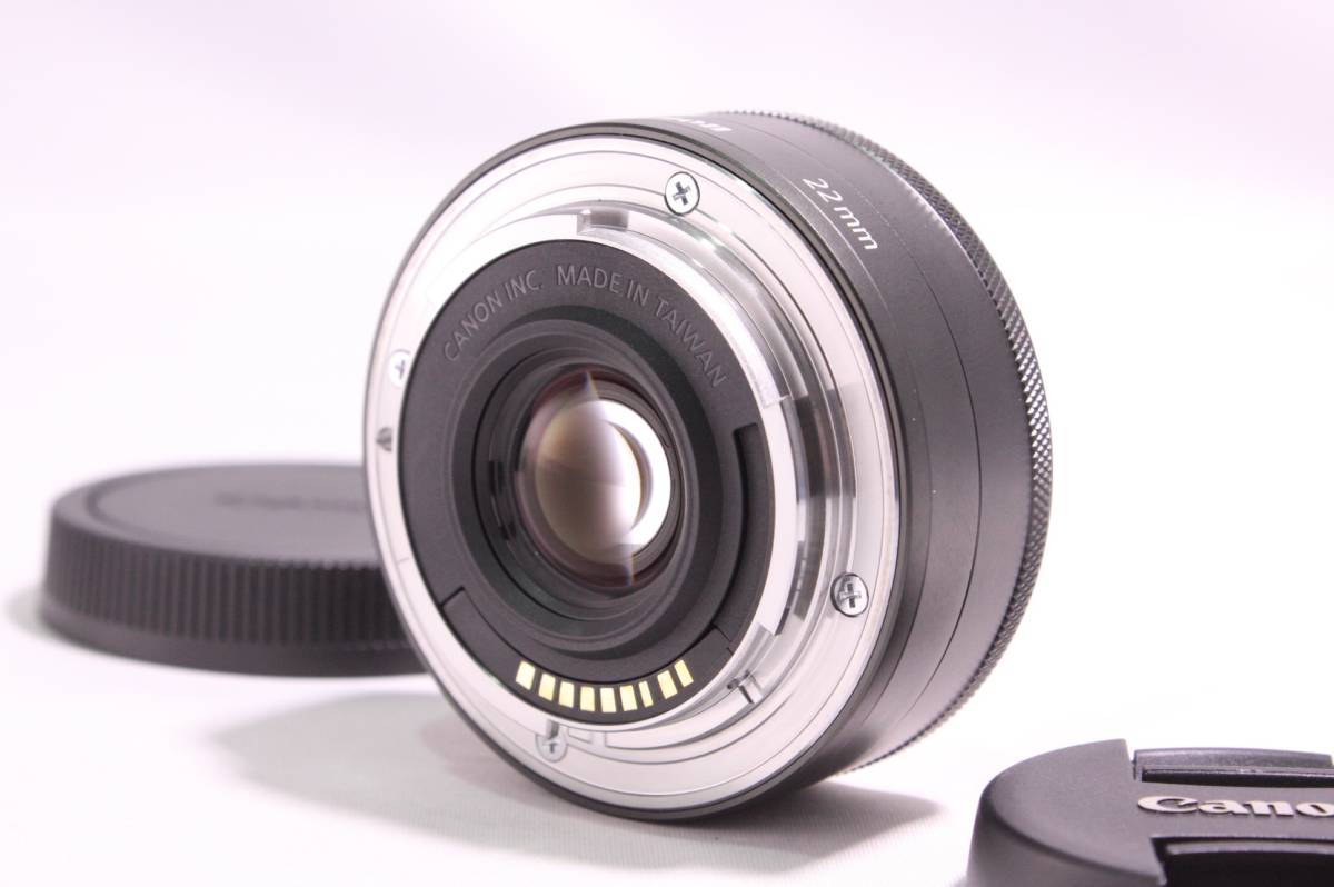 美品 CANON EF-M 22mm F2 STM MACRO 0.15m 0.49ft 前後キャップ 付き