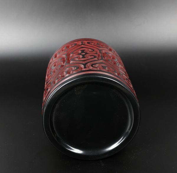 筆筒 文房用品 中国 唐物 漆器 書道 清朝 古董品 唐物 中国古美術 清時代 剔犀漆器 筆筒 書道具 【公式通販】