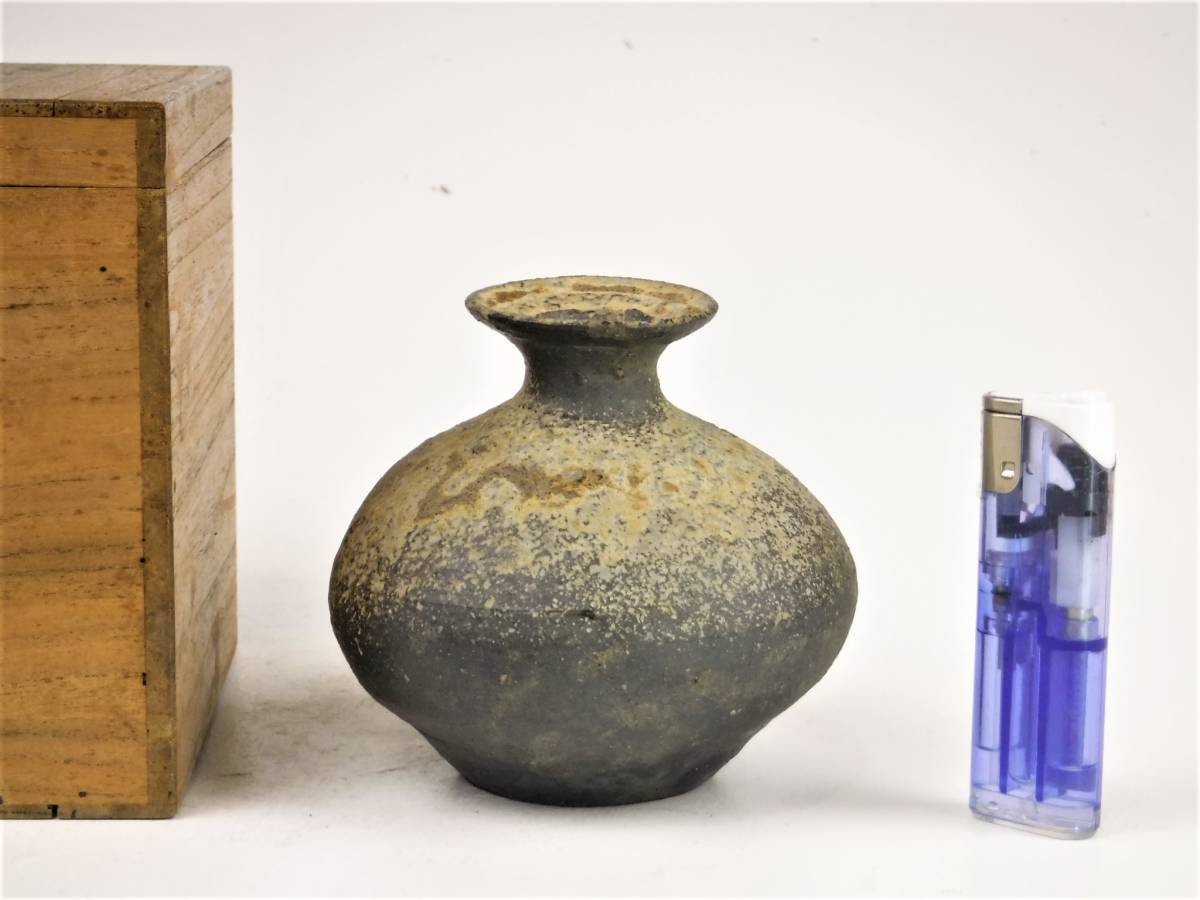 須恵器 壺 花器 時代物 土器 - 新羅 花瓶 古美術 壺須恵器新羅土器焼き