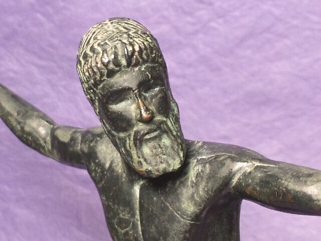 ★海と地震を司る神★ポセイドンの青銅像★貴重品★