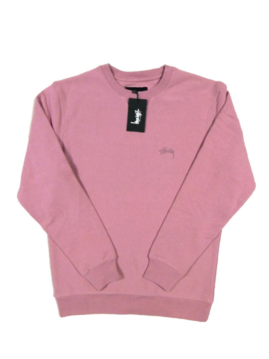 『23％オフ』STUSSY(ステューシー) STOCK LS TERRY CREW FLEECE●カラー:PINK●サイズ:L●20476E【トレーナー・セットアップ】118269
