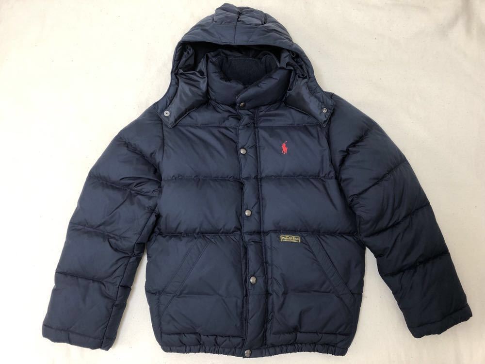 ラルフローレン ダウンジャケット 150 ネイビー 濃紺 M 10-12 定番 