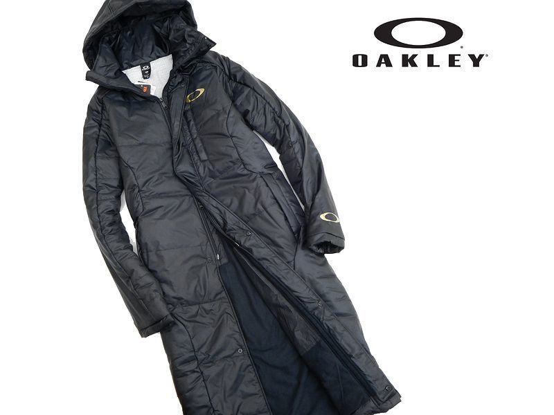 爆買い，限定セール OAKLEY オークリー スカル ゴルフ ロゴ刺繍 軽量 撥水 中綿 インサレーション フーデット ロングコート ベンチコート 黒 XL d11(コート)｜売買されたオークション情報、yahooの商品情報をアーカ コート