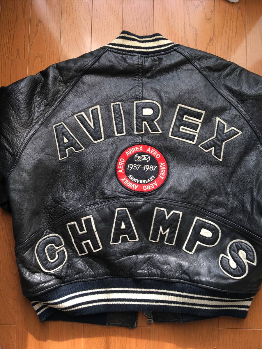 極希少AVIREX VARSITY オールレザースタジャン T1164 LTD スタジャン