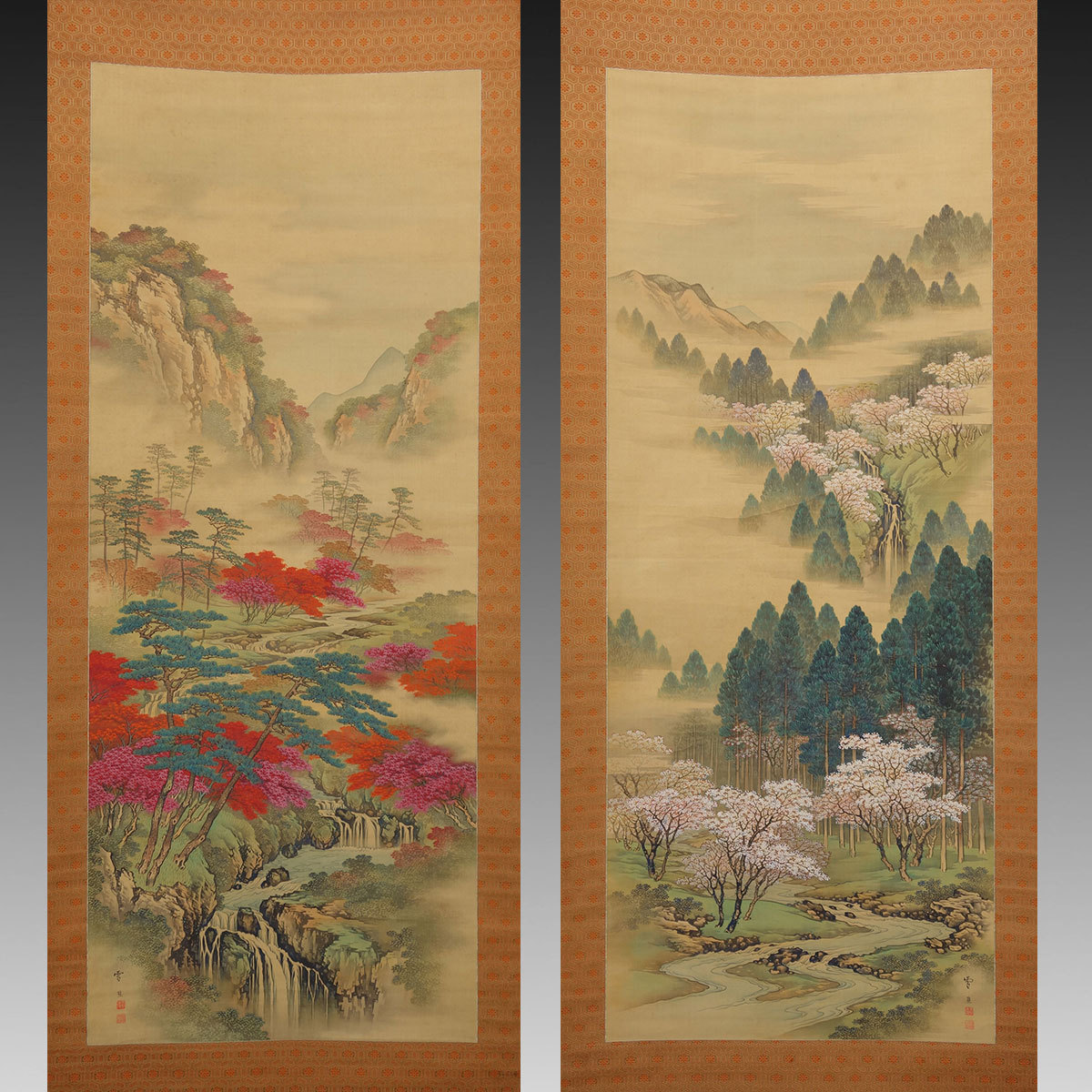 掛軸】杉谷雪樵の山水画 掛軸】杉谷雪樵の山水画【公式ショップ限定】