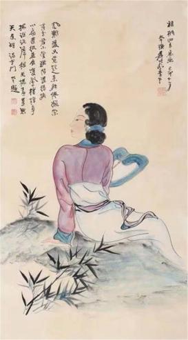 中国美術 肉筆保証 中国画 掛け軸 Fine 希少品 名画 掛軸張大千 1899