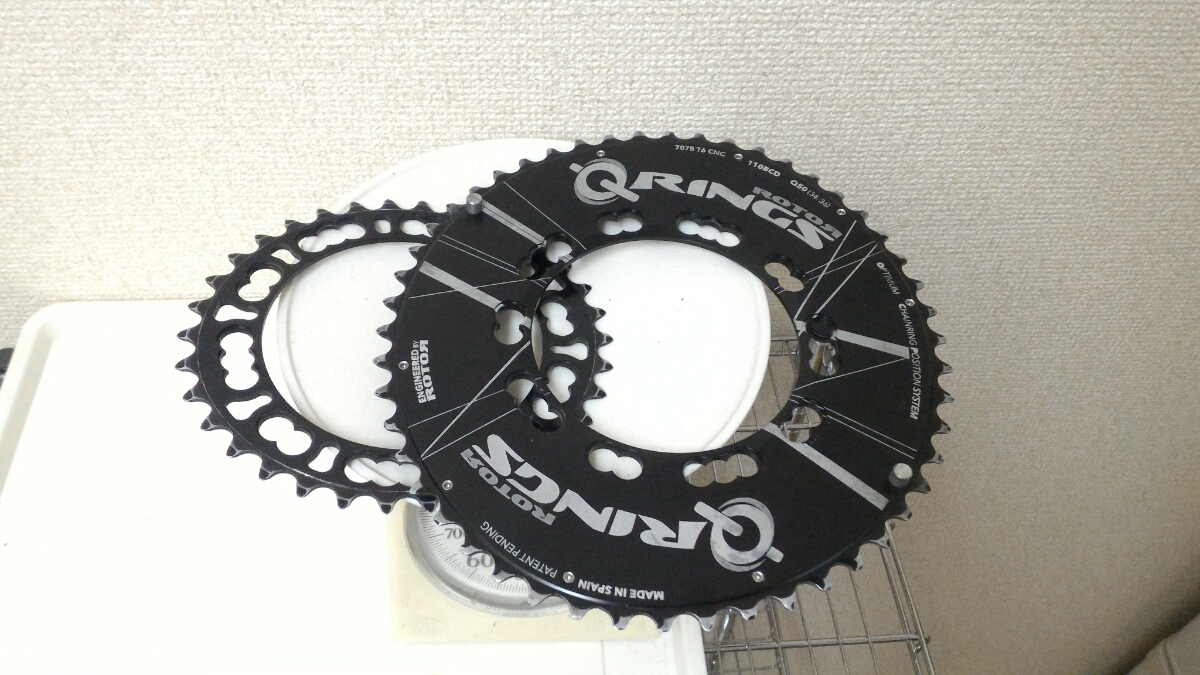 ROTOR Crankset 3D Rotor 中古 Q-RINGS | 50-34T Q-Rings RINGS