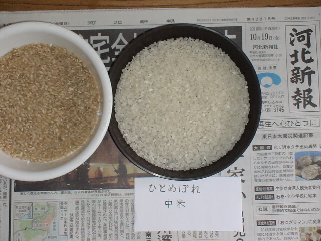 宮城県 数量限定３０年産 ひとめぼれ 中米 中粒 精米白米 減農薬 無殺虫剤 色彩選別 