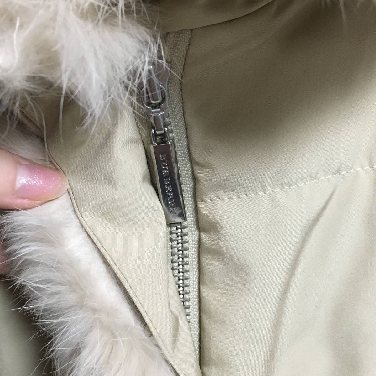 美品 BURBERRY LONDON バーバリー ロンドン 裏地チェック ラビット 