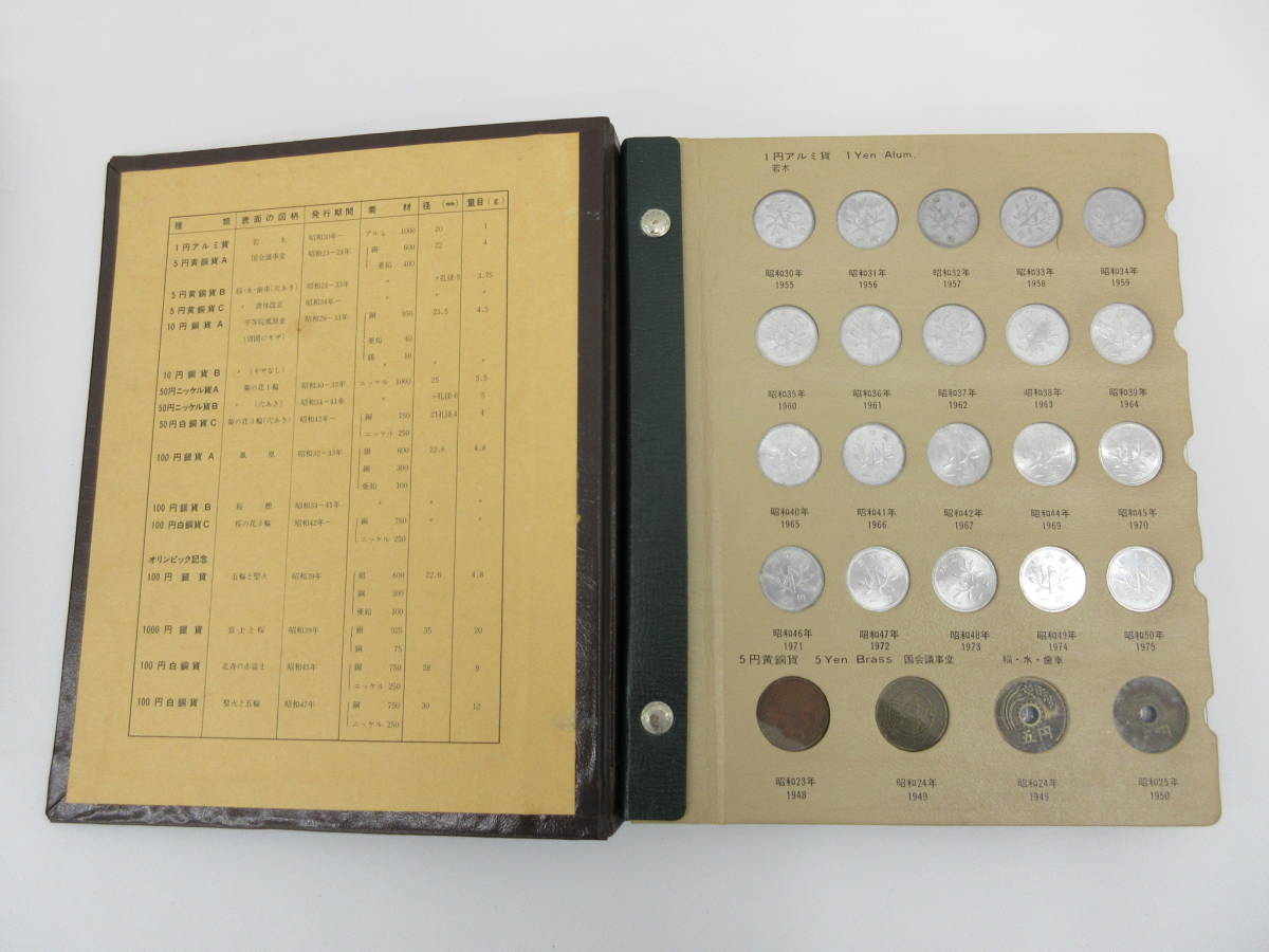 現行貨幣年号別アルバム - 1円スタートコンプリート 1000円銀貨⁄100円 