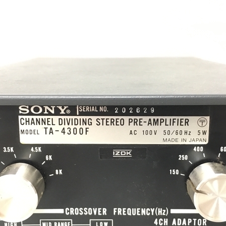 SONY TA-4300F チャンネル デバインダー 音響機材 ソニー ジャンク