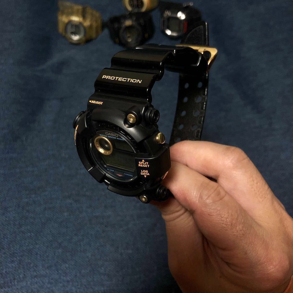 G-SHOCK 黒金蛙 DW-8200B-9A ゴールドチタンフロッグマン - 初代 