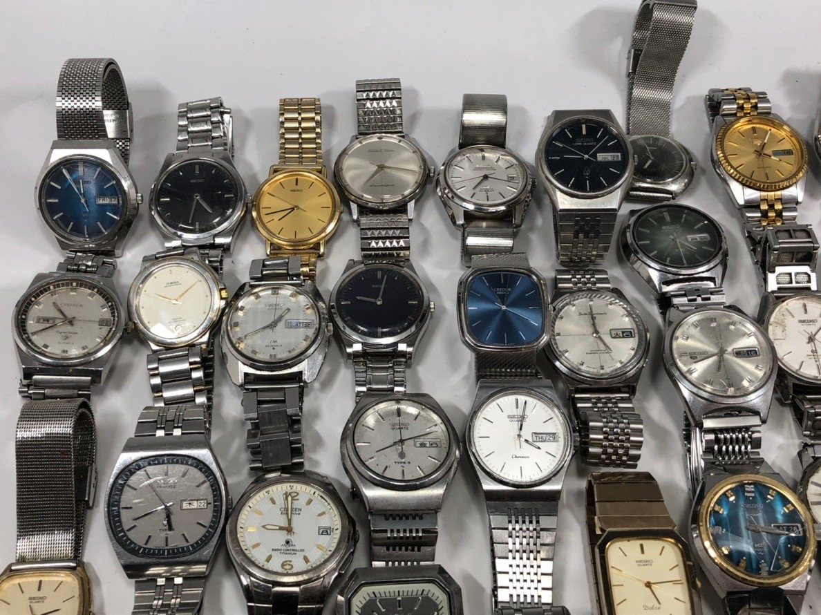 腕時計　ジャンク品　まとめ売り　SEIKO CITIZEN QUARTZ など ジャンク♪60点♪SEIKO♪セイコー♪CITIZE♪シチズン♪時計♪まとめ