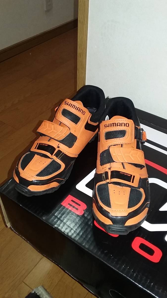  シマノ SPDビンディングシューズ M089 限定色オレンジ 41サイズ マウンテンバイク シクロクロス グラベルバイク等にどうぞ(26cm～)｜売買されたオークション情報、yahooの商品情報をアーカイブ 26cm～