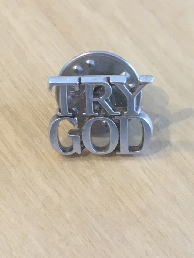 ビンテージ ティファニー TRY GOD ピンバッジ ピンバッチ Tiffany