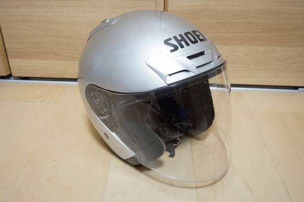 激レア SHOEI ショウエイ JフォースN J-Force N ジェット ヘルメット ショーエイ グレーメタリック サイズ【L】59-60cm未満 クリアシールド