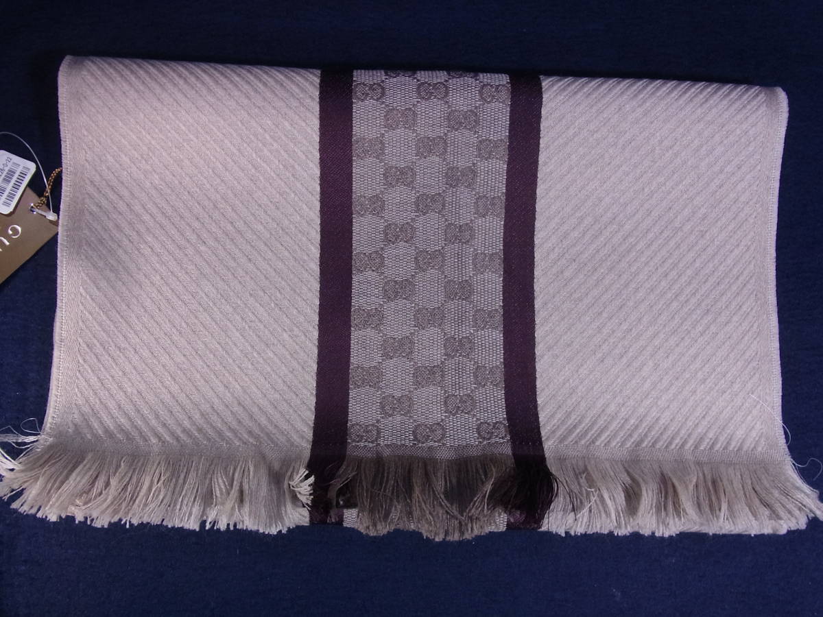 GUCCI GG柄マフラー （未使用•タグ付） GUCCI グッチ GG柄 マフラー タグ付き未使用品 ,GUCCIグッチGG柄