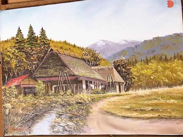 油絵 「信州」風景画 増井正 - 額縁付き メルカリ 額縁付き｜Yahoo