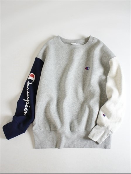  チャンピオンChampion クレイジーパターン 裏起毛ビッグクルーネックスウェット グレー M(スウェットシャツ)｜売買されたオークション情報、yahooの商品情報をアーカイブ公開 - オークファン 男性用