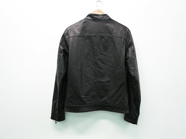 【即決】BANANA REPUBLIC バナナ リパブリック ラムレザー ライダースジャケット ブラック系 M [240001199564]【中古】メンズ