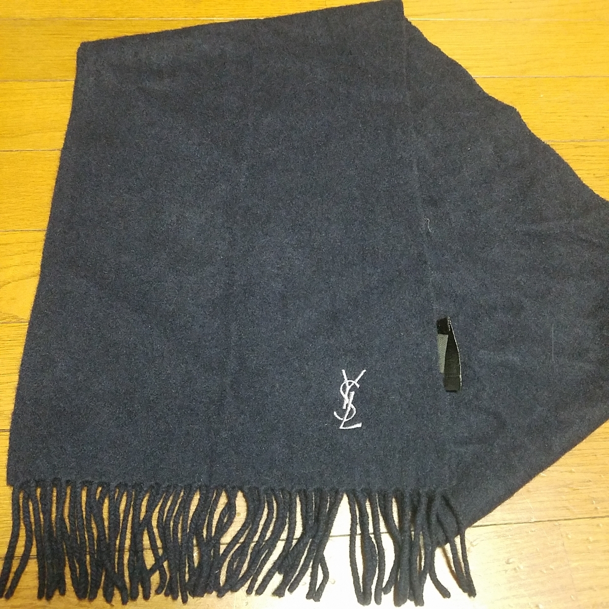 イヴサンローラン マフラー YSL ロゴ ブラック #美品#YSL 美品 YSL 