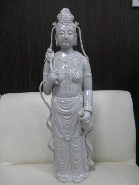 観音菩薩仏像 李大明作 高さ40cm 観音菩薩坐像 文化遺産オンライン