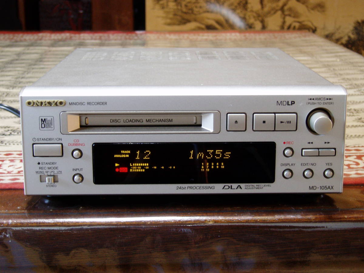 ONKYO MDデッキ MD-105AX MDLP対応 美品 ONKYO : INTEC205 録音不可