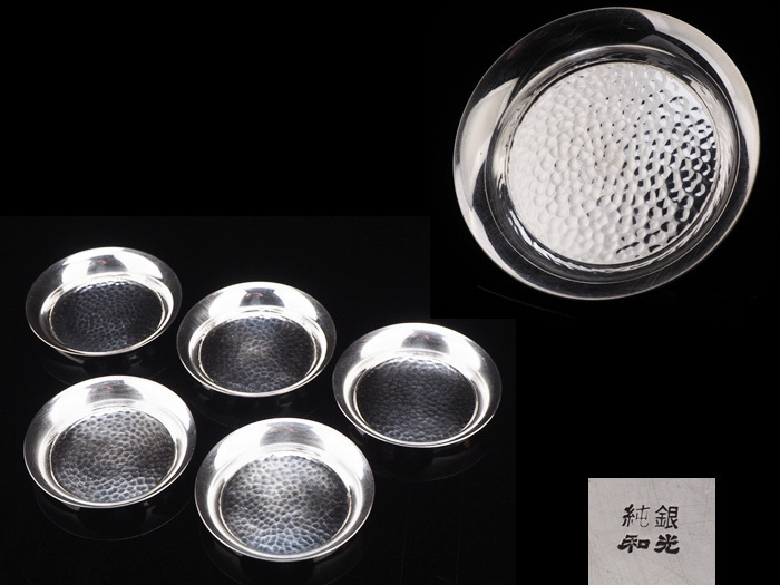 新作入荷，大得価 夢工房 純銀 和光製 鎚目 丸形 コースター 茶托 五客 計264ｇ E410(銀製)｜売買されたオークション情報、yahooの商品情報をアーカイブ公開 - オークファン その他