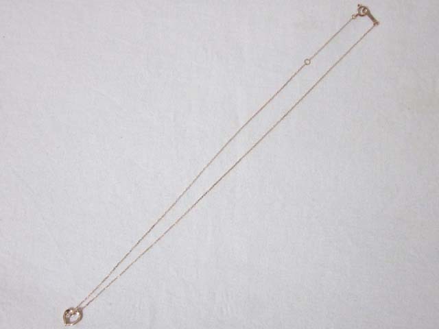 【中古】4℃ ヨンドシー K10 ハート ネックレス ゴールド[240010257182]