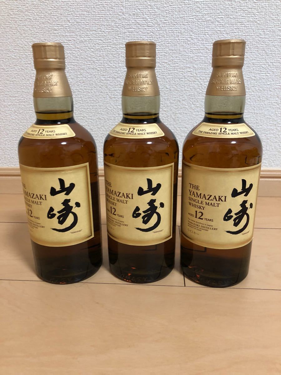 サントリー山崎12年 シングルモルトウイスキー 700ml 新品未開封 3本